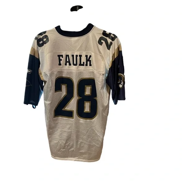 NFL football Jersey Marshall Faulk Rams authentic XL vintage #28 Reebok number28 - Picture 2 of 11